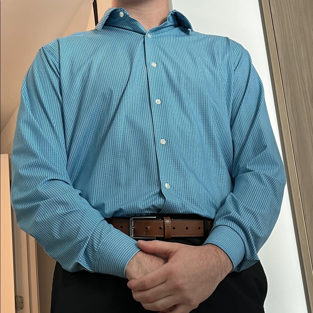 Perry Ellis Men's Blue Dress Shirt